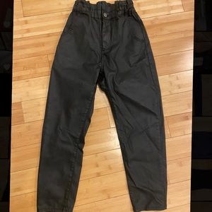 Zara cinched waist black pants